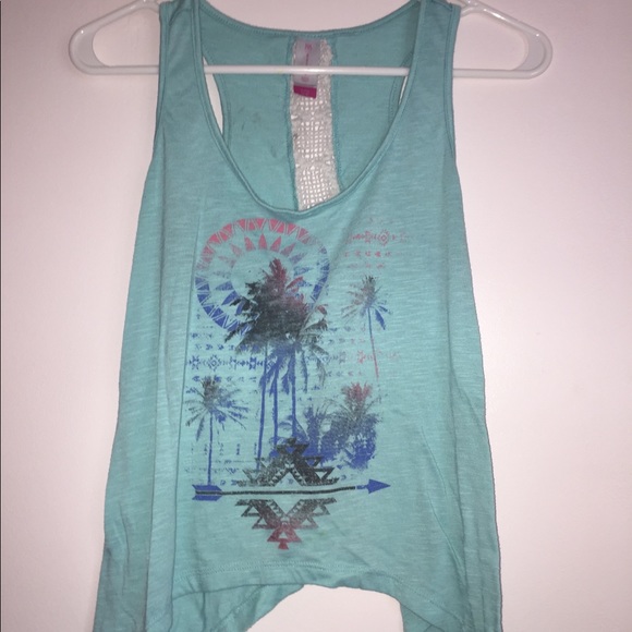 blue summer tank top - Picture 3 of 4
